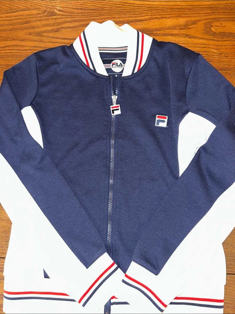 Fila Tennis 🎾 Sailing ⛵️ Jacket Pockets. Nautie Navy, White & Red